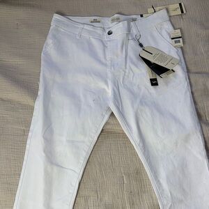 Men's Slim Straight White Jeans
